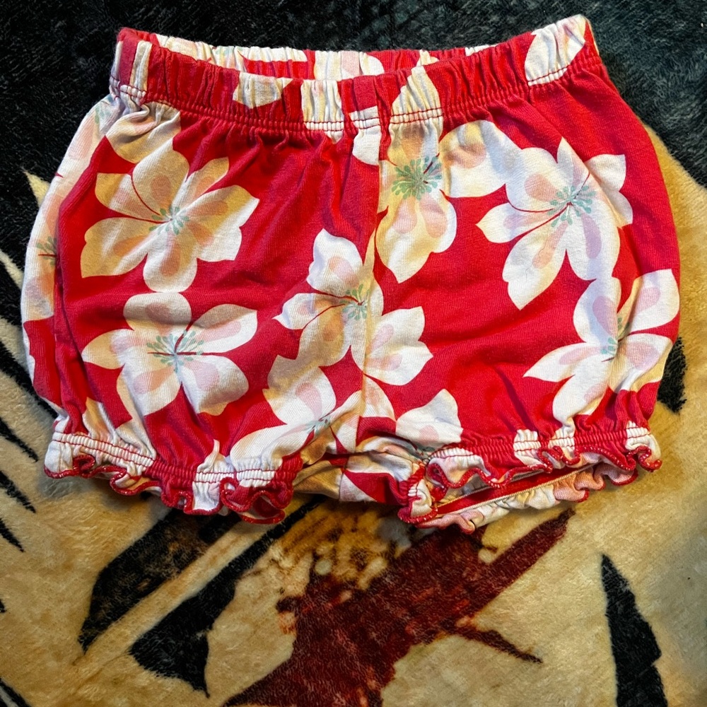 Floral Red Kids Shorts